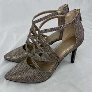 Kelly & Katie Ogan Gold Sparkle Heels Size 6.5